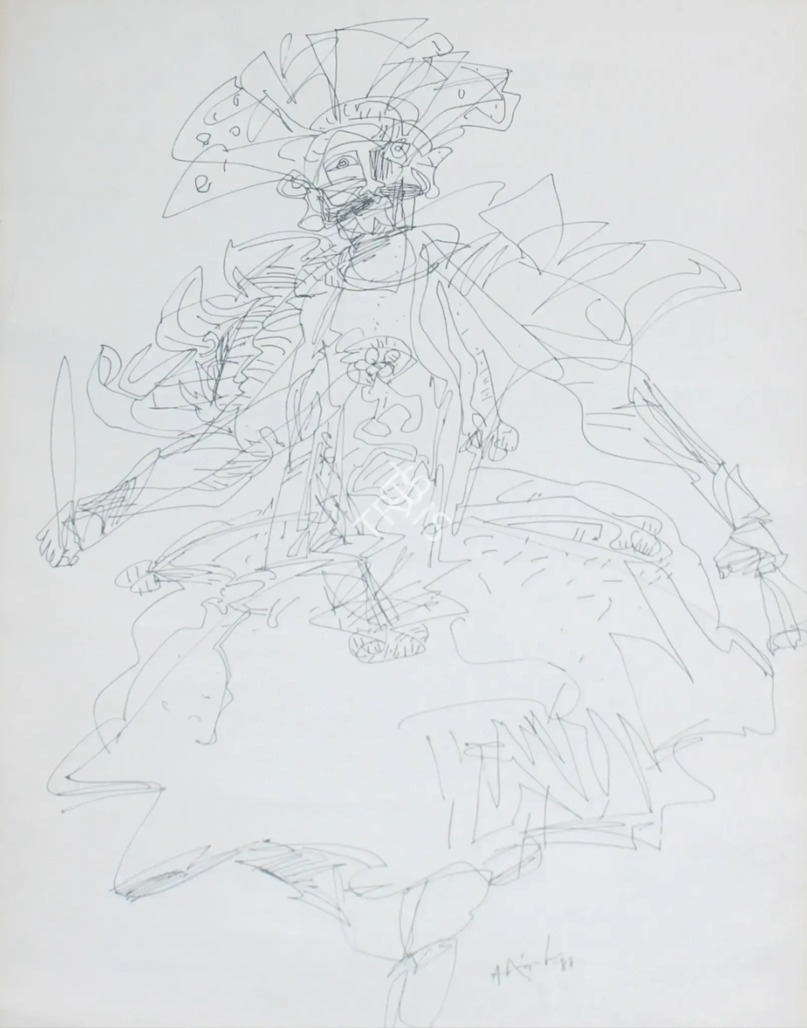 Adimoolam, K.M. (Artist). Untitled, 1988 | Drawing