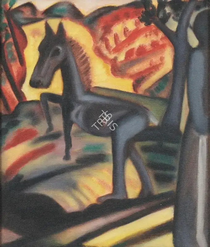 Nair, Surendran (Artist). The Frightened Horse and the Lost King. Oil on canvas, 1991 | Painting | FineArts | 00355058