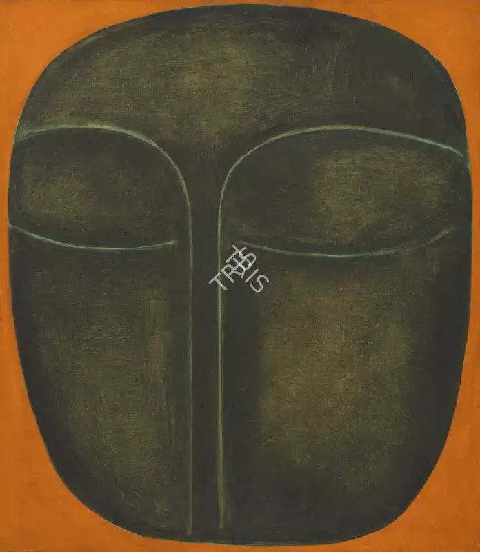 Vithal, B. (Artist). Figural Mask. Oil on canvas, 1969 | Painting | EconomicsArt | 00872954