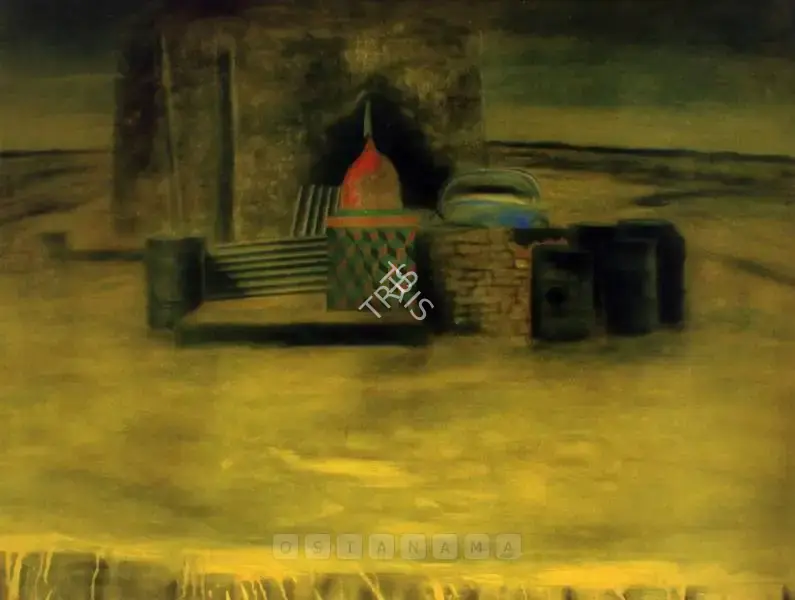 Dodiya, Atul (Artist). Drenched Landscape. Oil on canvas, 1993 | Painting  | 00881009