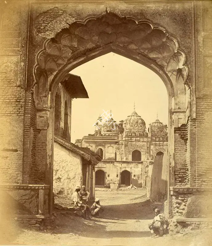 Beato, Felice (Photographer). Mosque in the city, Lucknow - India after Mutiny. Albumen print hinged on thin paper, March-April 1858 | Antiquarian Photograph | Photography | 00116281