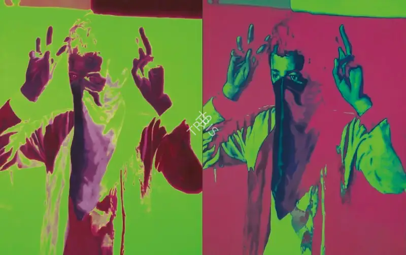 Santhosh, T.V. (Artist). Your Terrorist, Our Freedom Fighter, 2004 | Painting
