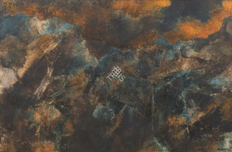 Padamsee, Akbar (Artist). Untitled. Oil on canvas, 1968 | Painting | EconomicsArt | 00871439