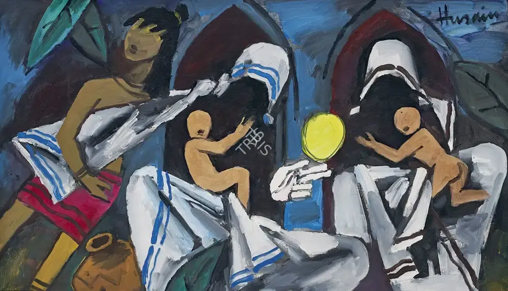 Husain, M.F. (Artist). Untitled (Mother Teresa), c.1980 | Painting