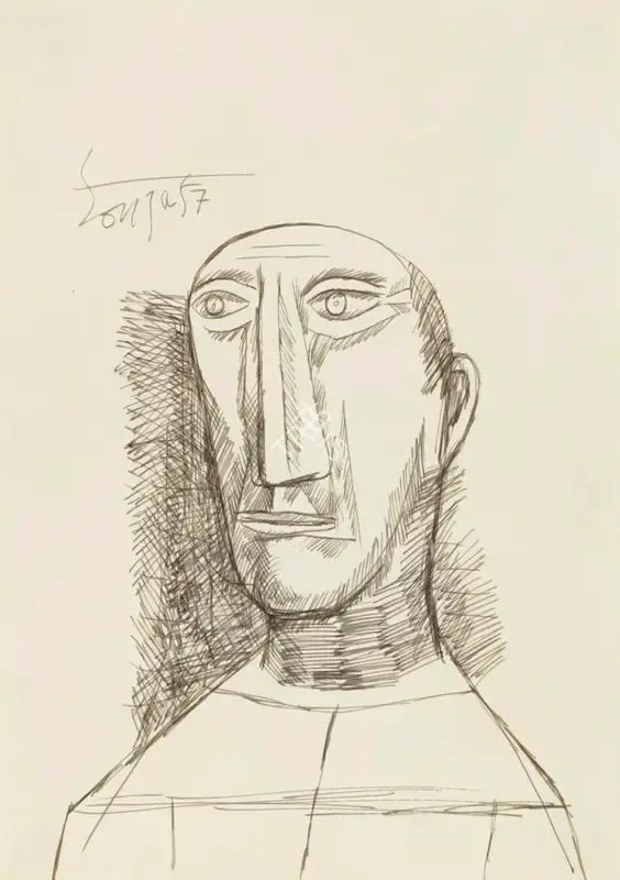 Souza, F.N. (Artist). Untitled, 1957 | Drawing