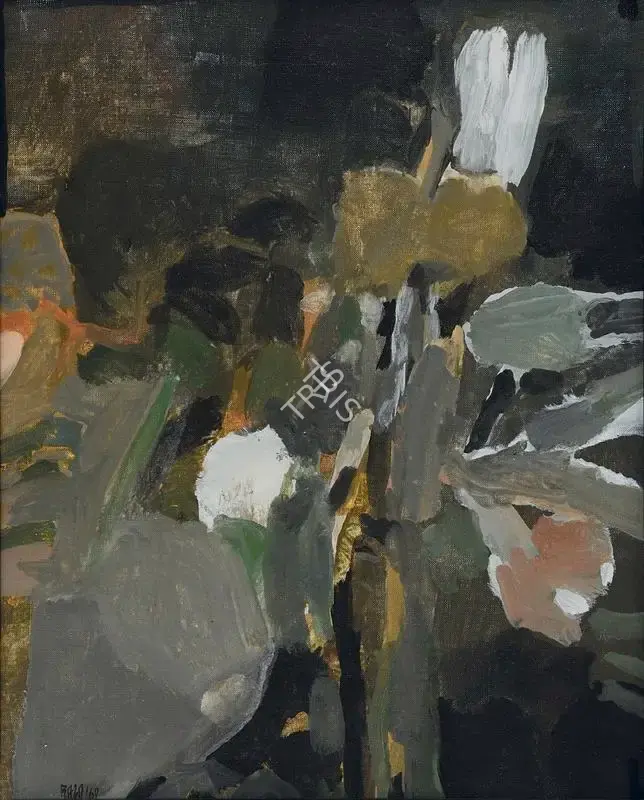 Raza, S.H. (Artist). Flore. Acrylic on canvas, 1969 | Painting | FineArts | 00336879