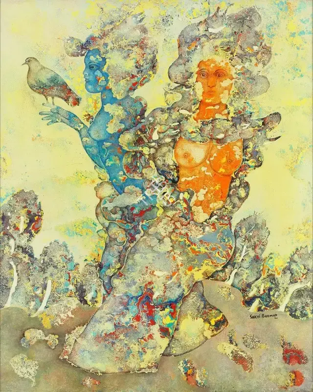 Burman, Sakti (Artist). Untitled. Oil on canvas, c.1970s | Painting | FineArts | 00331852