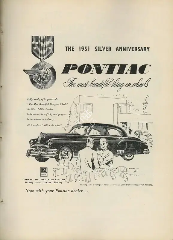 General Motors India (Advertiser). The 1951 Silver Anniversary, 1951 | Advertisement