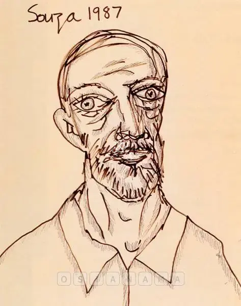 Souza, F.N. (Artist). Untitled (Self Portrait), 1987 | Drawing