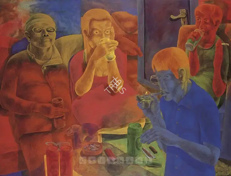 Sharma, Binod (Artist). Kya Baat Hai? Baat Hai! Baat Hai. Acrylic on canvas, 2000 | Painting | FineArts | 00599904