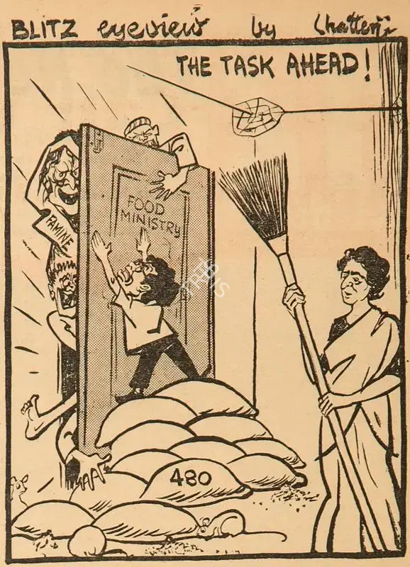 Chatterjee, Basu (Cartoonist). The Task Ahead !, 1966 | Cartoons