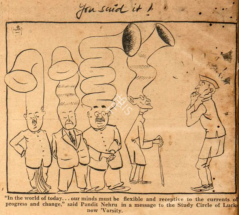 Chatterjee, Basu (Cartoonist). You Said It !. 1950 | Cartoons, Blitz, 07 January 1950 | PopCulture | 00904462