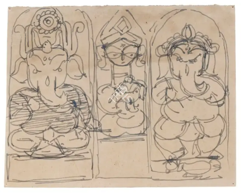 Roy, Jamini (Artist). Untitled, n.d. | Drawing