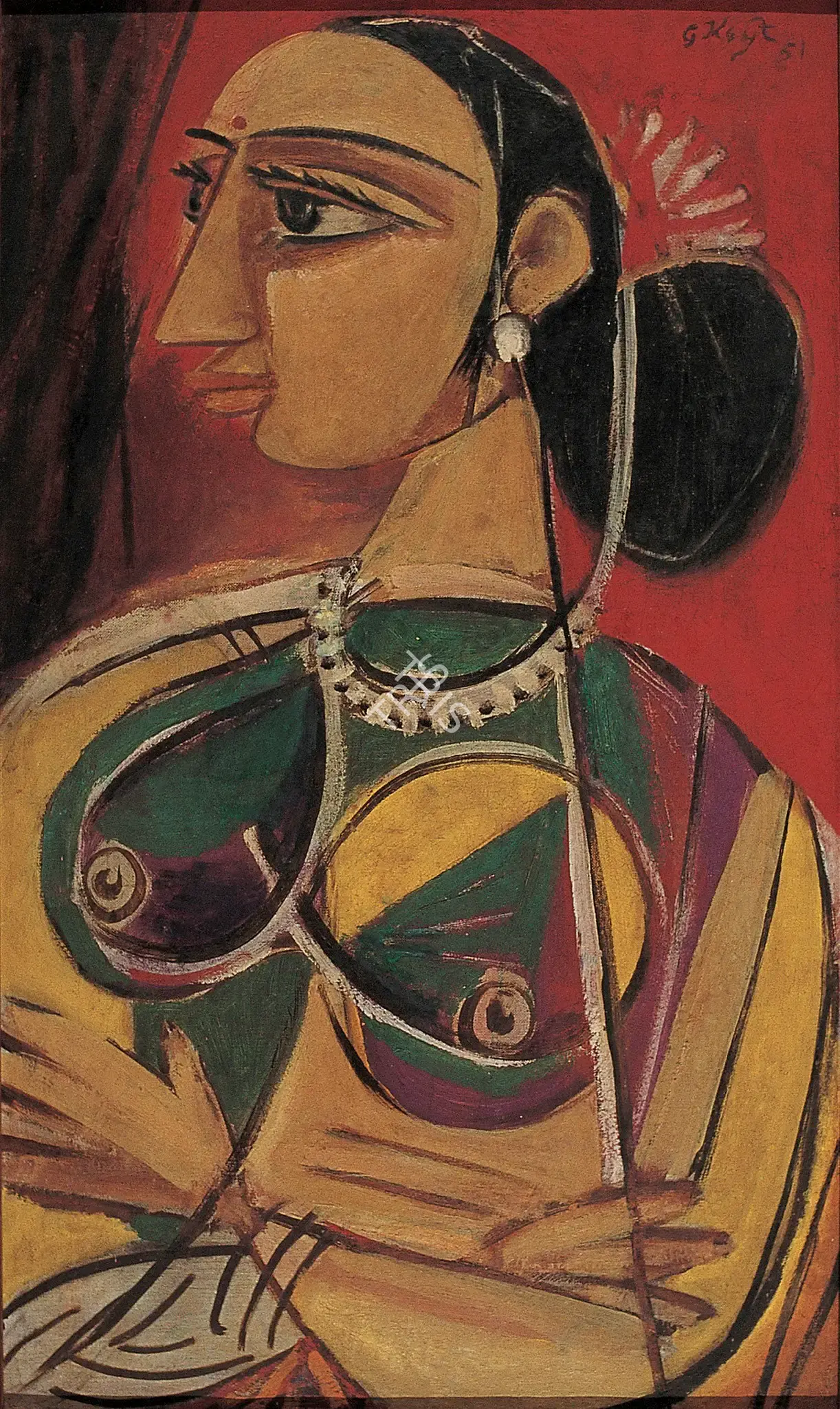 Keyt, George (Artist). Nayika, 1951 | Painting