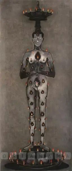 Nair, Surendran (Artist). Pernoctation. Charcoal and mixed media on paper, 2005 | Painting | FineArts | 00598941