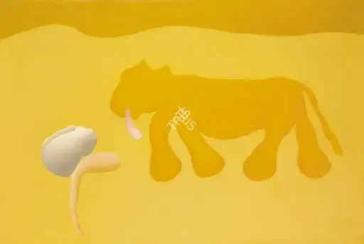 Bawa, Manjit (Artist). Man Dreaming And Animal, n.d. | Painting