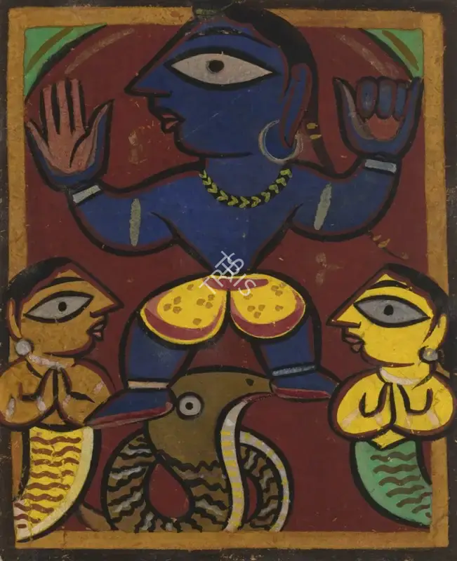 Roy, Jamini (Artist). Snake Charmer, n.d. | Painting