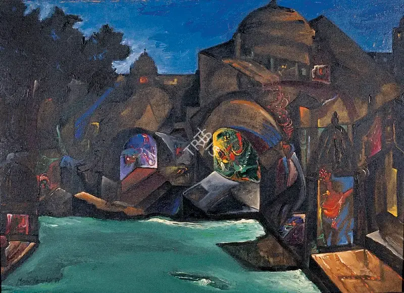 Parekh, Manu (Artist). Benares Series, 1989 | Painting