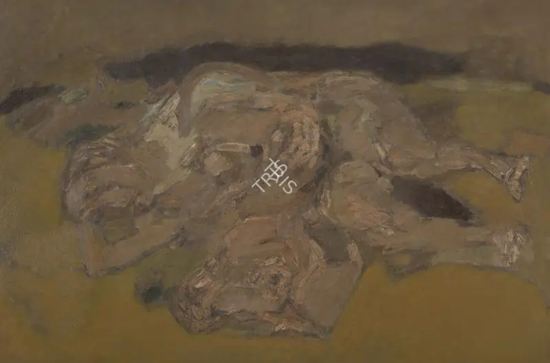 Mehta, Tyeb (Artist). Reclining Figure with Bull's Head. Oil on board, 1963 | Painting | FineArts | 00339574