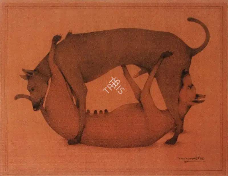 Shaw, Lalu Prasad (Artist). Untitled. Tempera on paper, 1990 | Painting | FineArts | 00376084