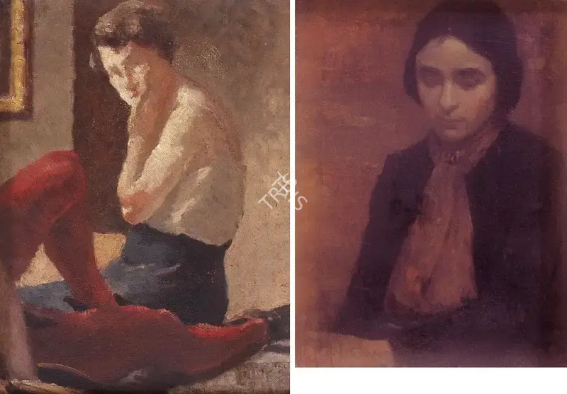 Bose, Atul (Artist). Lady on Bed and Portrait of Woman (Verso), c.1958 | Painting