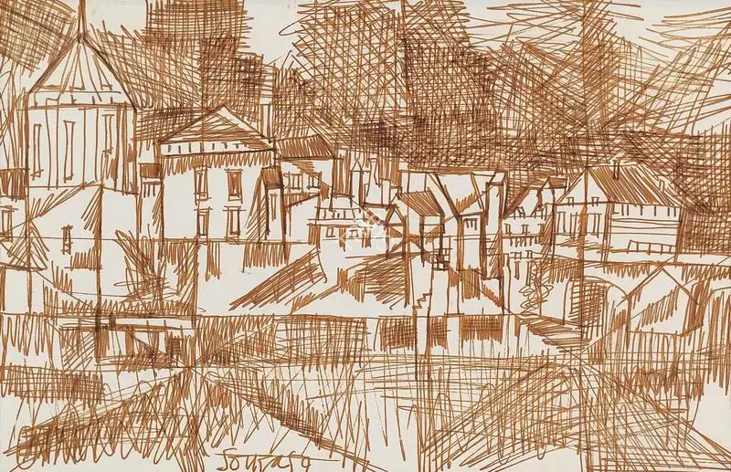 Souza, F.N. (Artist). Untitled, 1959 | Painting