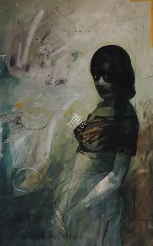 Das, Sunil (Artist). A Seated Woman. Oil on canvas, 1996 | Painting  | 00880886