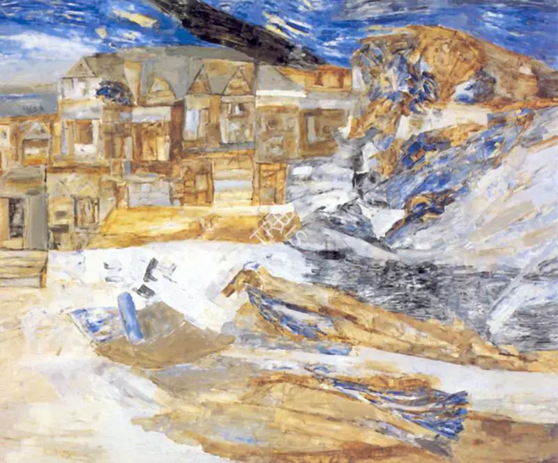 Ramkumar (Artist). Benaras Ghat, 1990 | Painting