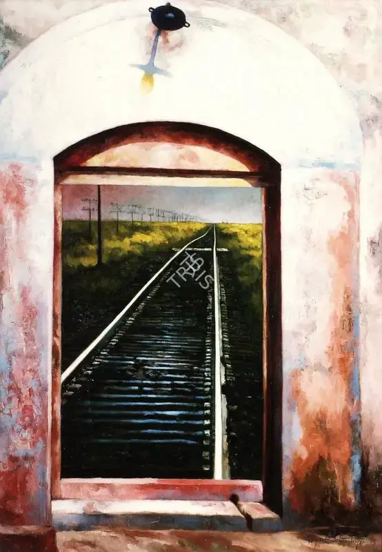 Bhattacharya, Sanjay (Artist). Railway Track, 1995 | Painting