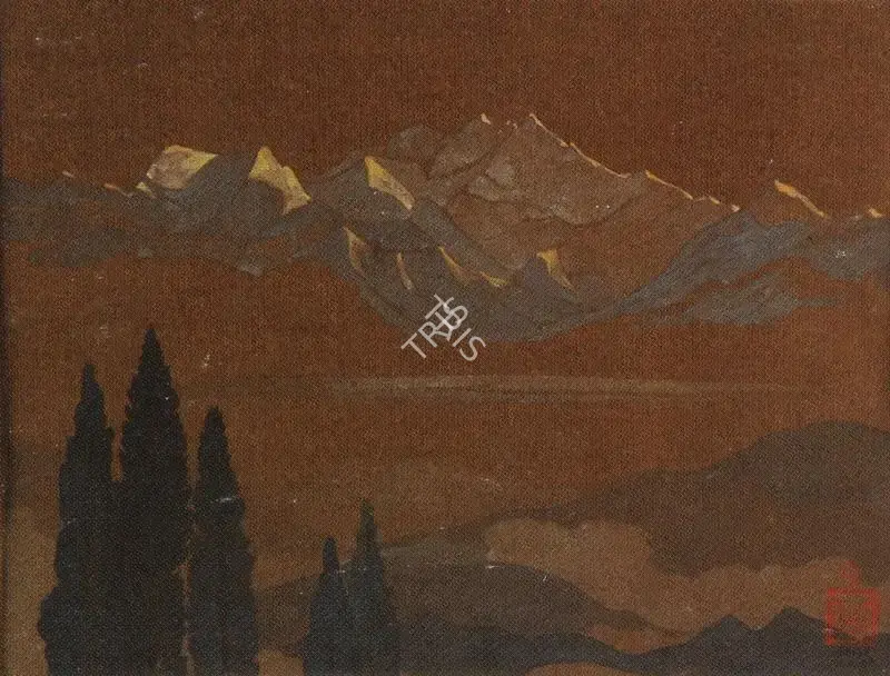 Dugar, Indra (Artist). The Morning Glory of Kanchenjunga. Tempera on paper, n.d. | Painting | FineArts | 00375867