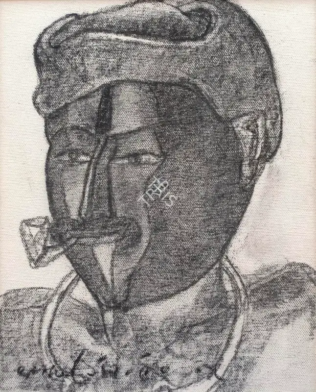 Vaikuntam, Thota (Artist). Untitled. Charcoal on canvas, 2005 | Painting | FineArts | 00548017