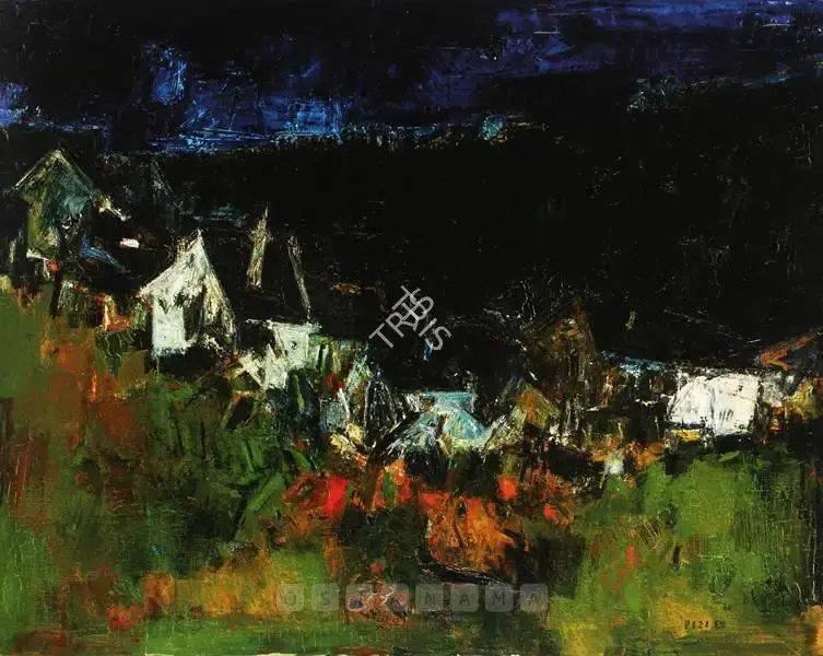 Raza, S.H. (Artist). Ciel Bleu, 1957 | Painting
