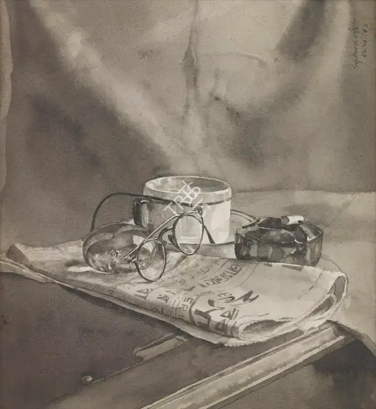 Pyne, Ganesh (Artist). Untitled. Watercolour on paper, 1956 | Painting | FineArts | 00595795