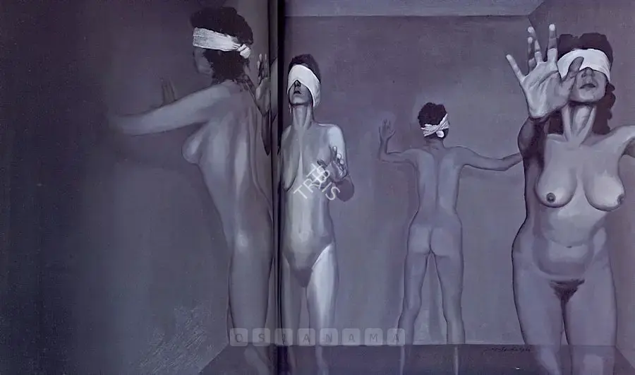 Chowdhury, Barun (Artist). Blind Folded Womans, 2006 | Painting