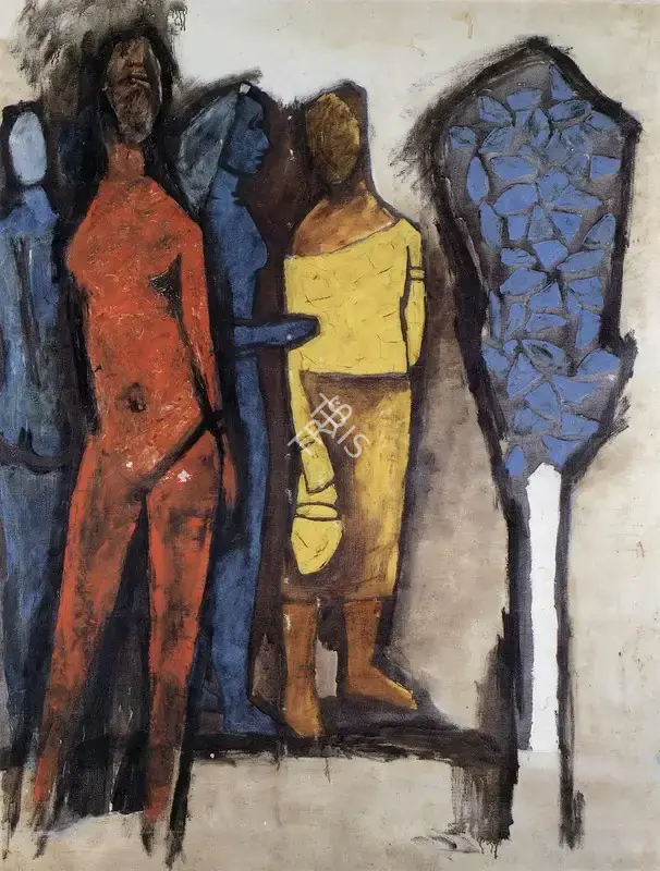 Husain, M.F. (Artist). Two Women, n.d. | Painting