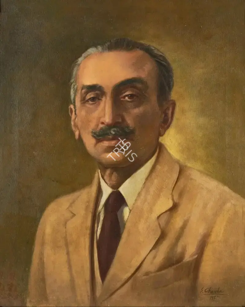 Chavda, Shiavax (Artist). Portrait of a Gentleman, 1971 | Painting