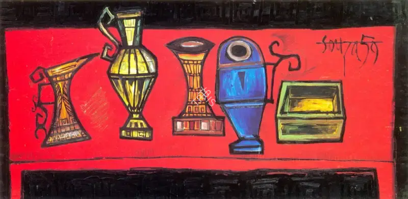 Souza, F.N. (Artist). Table Still Life, 1959 | Painting