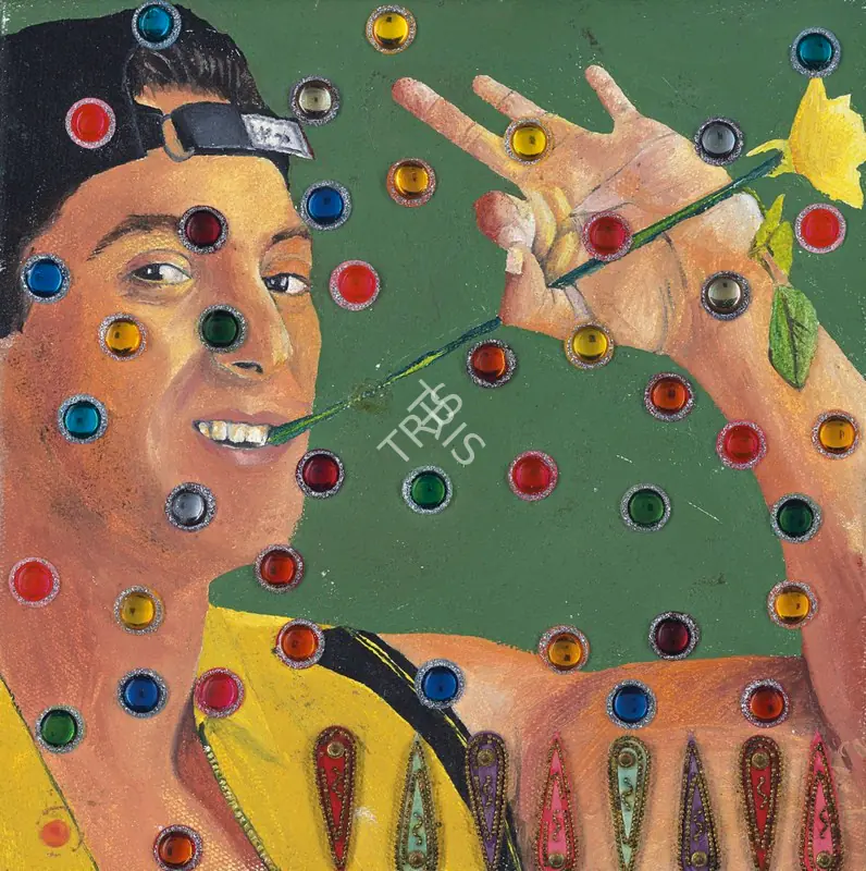 Kher, Bharti (Artist). Untitled. Oil, rhinestones and bindis on canvas, 1999 | Painting | FineArts | 00646402