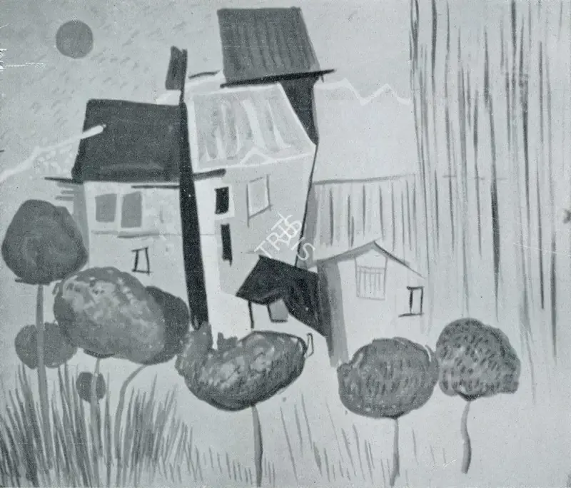 Butt, S.N. (Artist). Green Landscape. n.d. | Marg, March 1955 | Painting | FineArts | 00674178