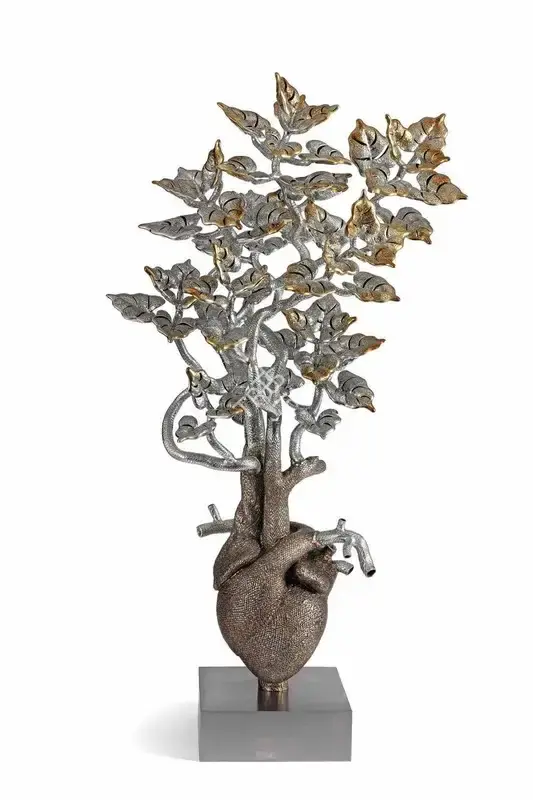 Singh, Dhananjay (Artist). Heart - Tree. Stainless steel wire, n.d. | Sculpture | FineArts | 00352384