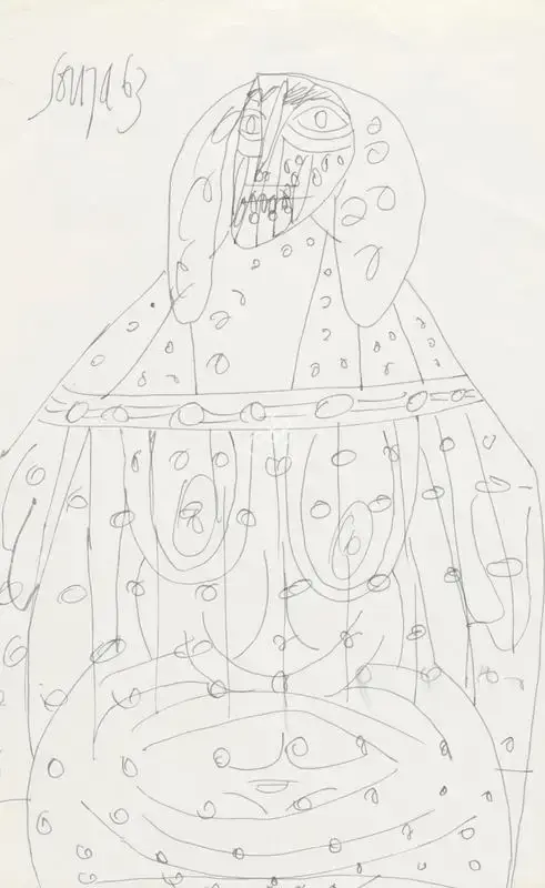 Souza, F.N. (Artist). Untitled, 1963 | Drawing