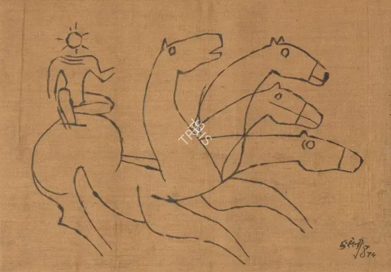 Husain, M.F. (Artist). Untitled, 1974 | Drawing