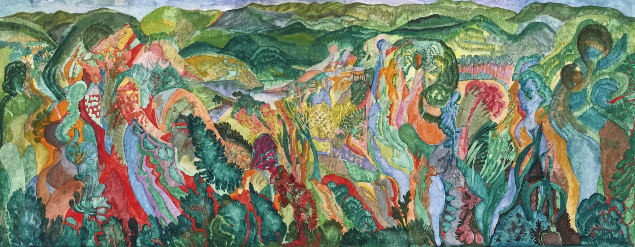 Chandra, Avinash (Artist). Tantra Hiils, 1989 | Painting