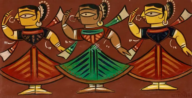 Roy, Jamini (Artist). Untitled (Three Women), circa 1950 | Painting