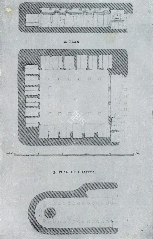 Unknown (Cartographer). Kondane - Section of Vihara. n.d. | Map, Marg, December 1955 | ArcHeritage | 00535984