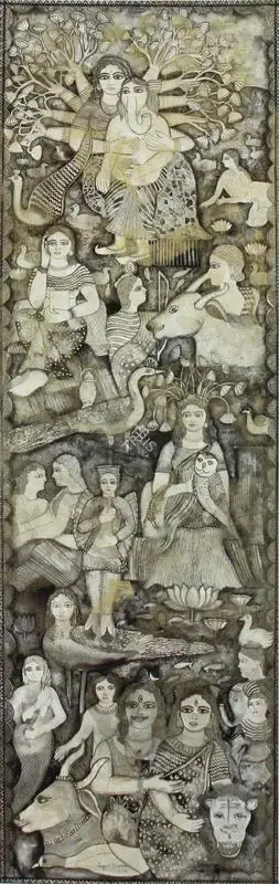 Burman, Jayshri (Artist). Untitled. Mixed media on paper board, 2005 | Painting | FineArts | 00599316