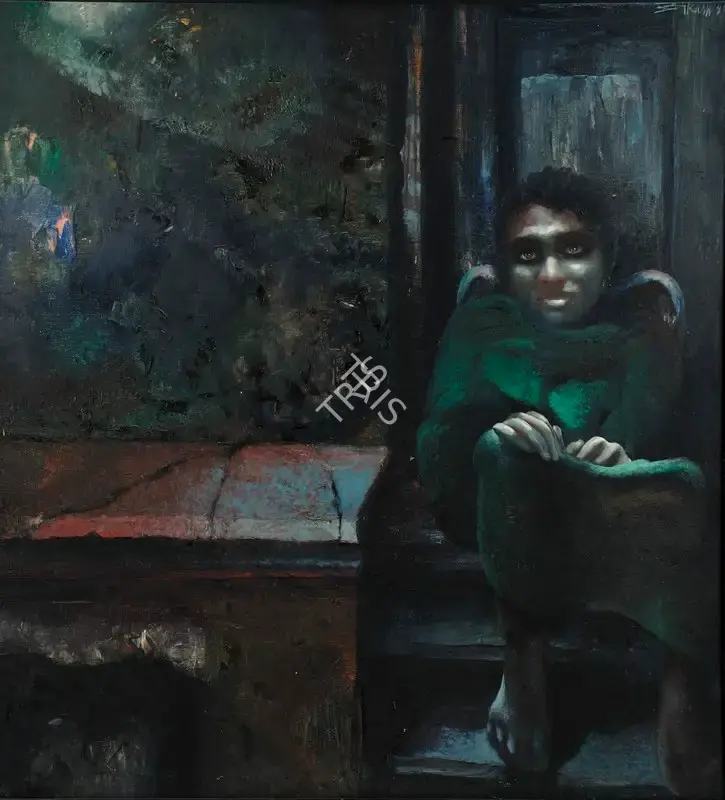 Bhattacharjee, Bikash (Artist). Boy, 1990 | Painting