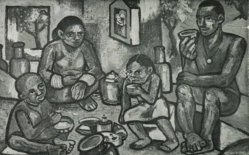 Souza, F.N. (Artist). Proletariat of Goa, n.d. | Painting