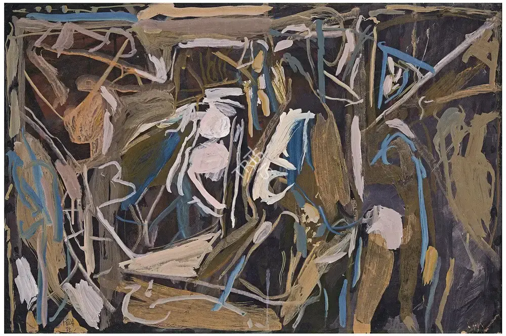 Raza, S.H. (Artist). Gestuel, 1972 | Painting
