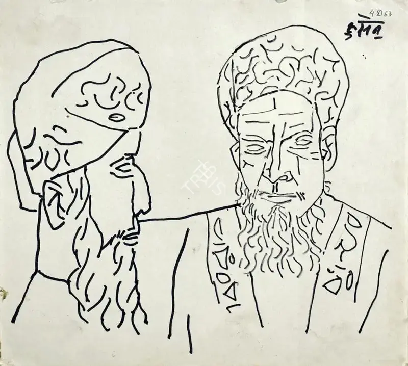 Husain, M.F. (Artist). Untitled, 1963 | Drawing